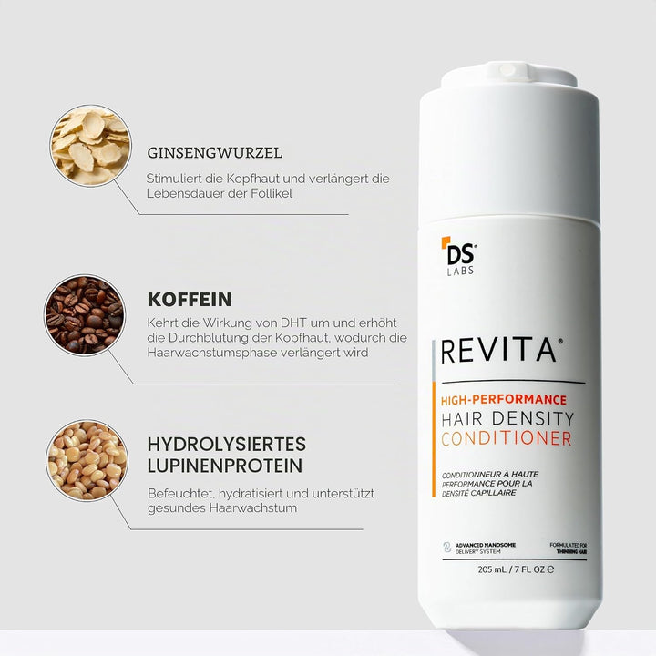 Revita Shampoo und Conditioner für dünner werdendes Haar, unterstützt das Wachstum, stärkt und verdi