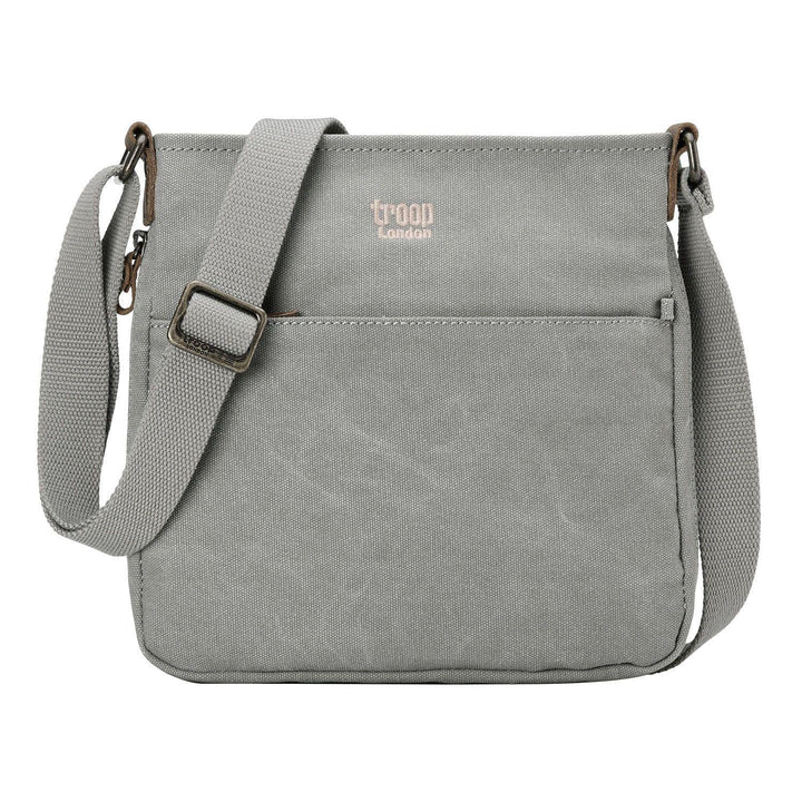 troop London TRP0237 Klassischer Stoff Schultertasche Aschgrau, Aschgrau