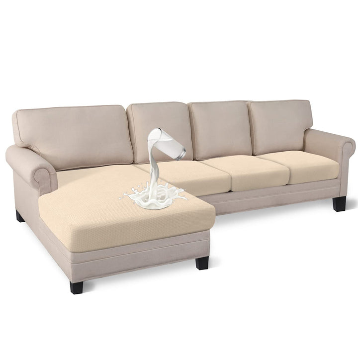 Granbest Premium Wasserabweisend 4 Stück Sektionssofa Sitzkissen Abdeckung Chaise Lounge Sofa Protec