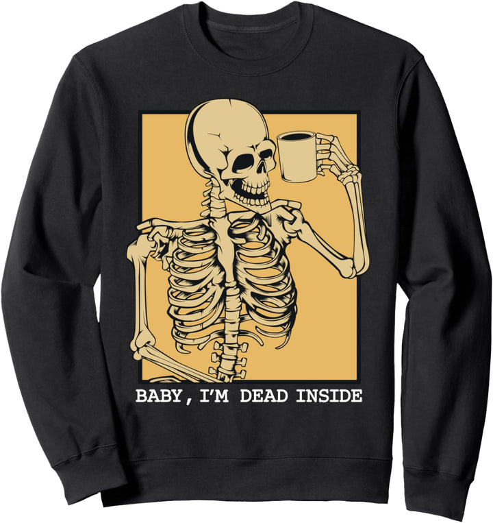 Grunge Skelett Kaffeetasse Becher Coffee Totenkopf Koffeein Sweatshirt