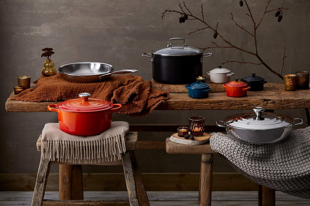 Le Creuset Mini-Cocotte aus Steinzeug, 200 ml, 10 x 5 cm, Ofenrot, 71901100900100, Ofenrot