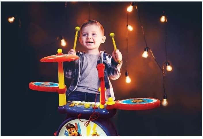 Lexibook K610PA PAW Patrol Helfer auf Vier Pfoten Chase Schlagzeug für Kinder, echter digitaler Drum