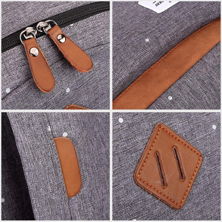 KAUKKO Schöner und durchdachter Rucksack mit 15 Zoll Laptopfach für Schule, Universität, 22 Liter （g