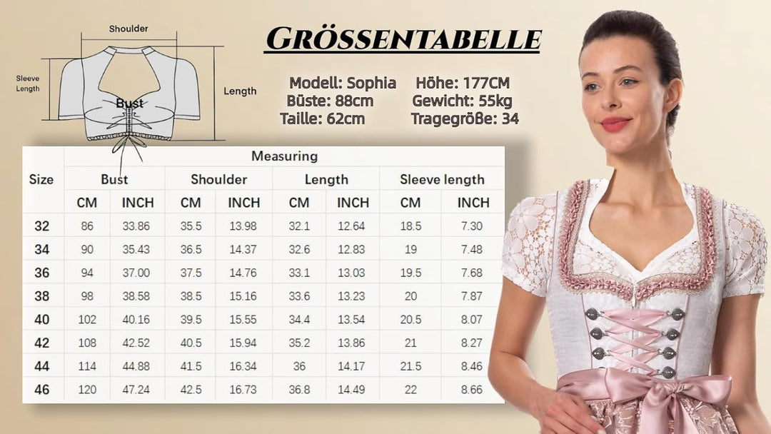 Dirndlbluse Hochgeschlossen,Exklusive Trachtenmode Dirndlbluse Langarm Dirndlbluse Weiss Spitze Trac