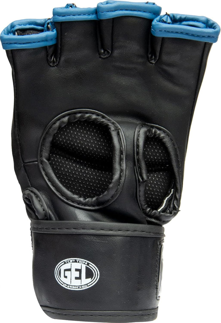 TOP TEN MMA Ultimate-Fight-Handschuhe „Octagon“ Weiss - Blau S, Weiss - Blau S