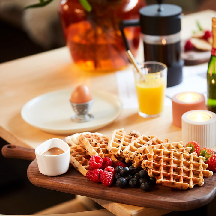 Point-Virgule Servierbrett aus Walnussholz mit Griff, perfekt zum Servieren von Vorspeisen und Käse,