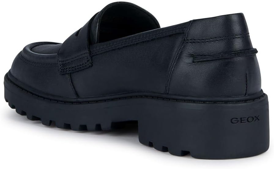 Geox Mädchen J Casey Girl C Moccasin 34 EU Schwarz, 34 EU Schwarz