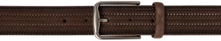 BRAX Herren Haka Gürtel Ledergürtel - Fischgrat Geprägt Gürtel 100 Brown, 100 Brown