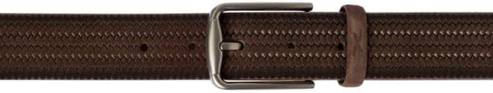 BRAX Herren Haka Gürtel Ledergürtel - Fischgrat Geprägt Gürtel 100 Brown, 100 Brown