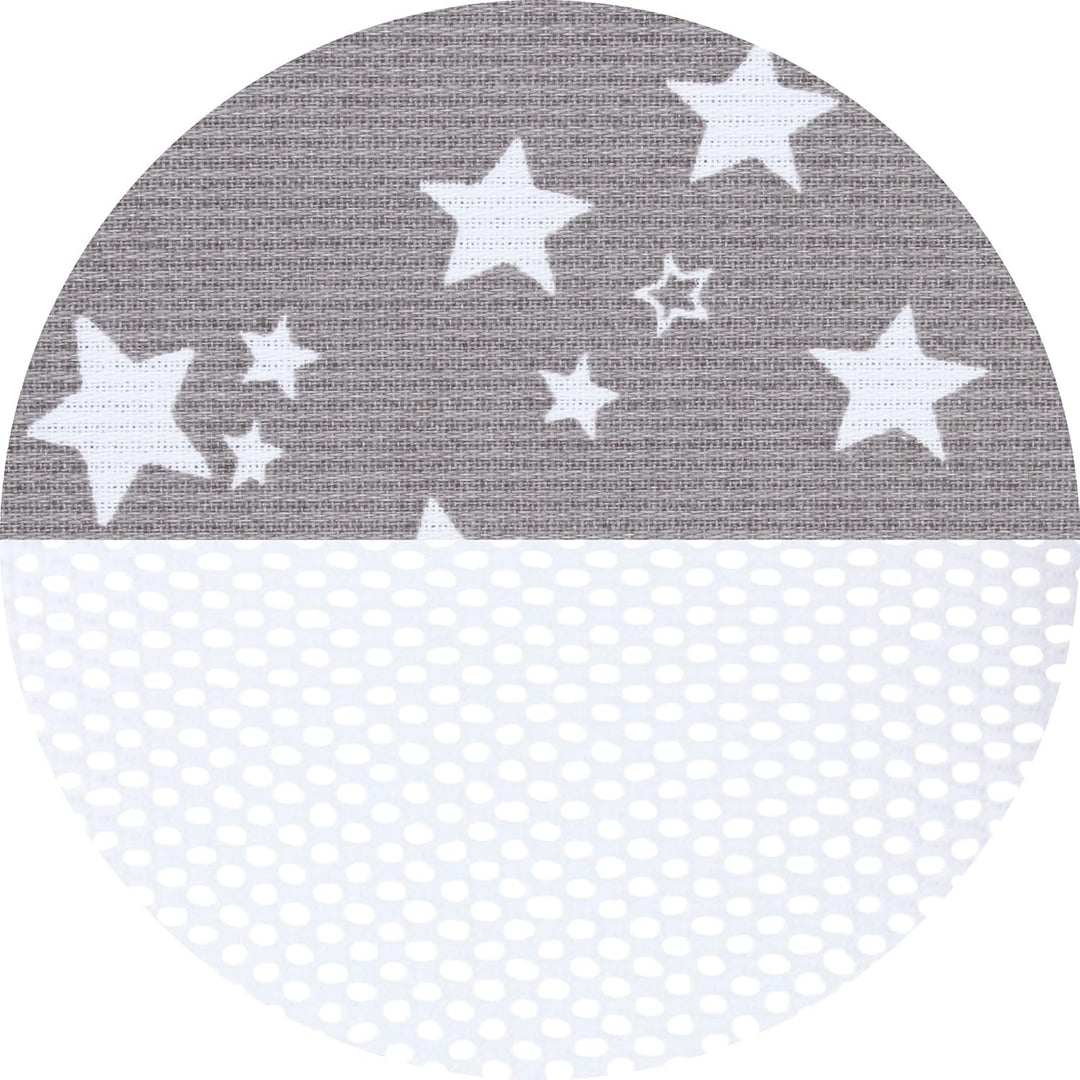 babybay Nestchen Mesh-Piqué passend für Modell Maxi, Boxspring und Comfort, taupe Sterne weiss passe