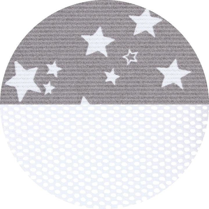 babybay Nestchen Mesh-Piqué passend für Modell Maxi, Boxspring und Comfort, taupe Sterne weiss passe