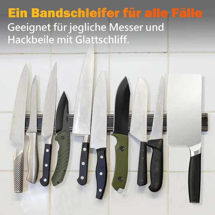 Band Messerschärfer elektrisch TG2002 - Der Profi Messerschleifer für konvexen Meister-Schliff mit 4