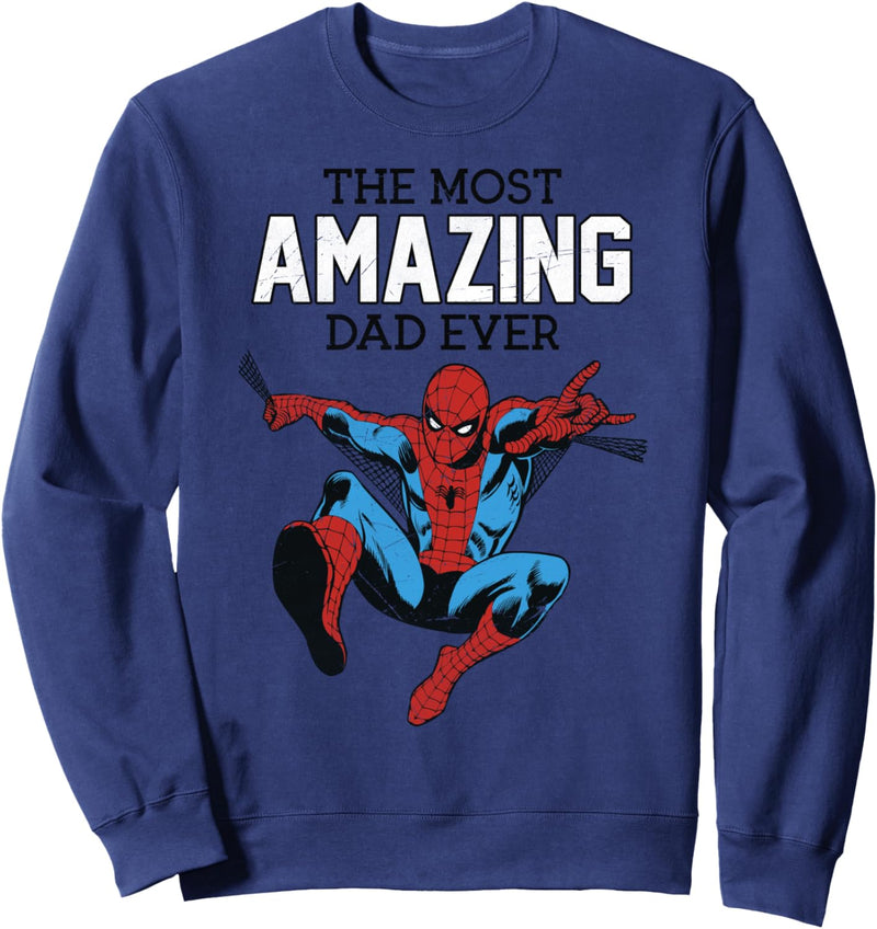 Marvel Spider-Man The Most Amazing Dad Ever Portrait Sweatshirt