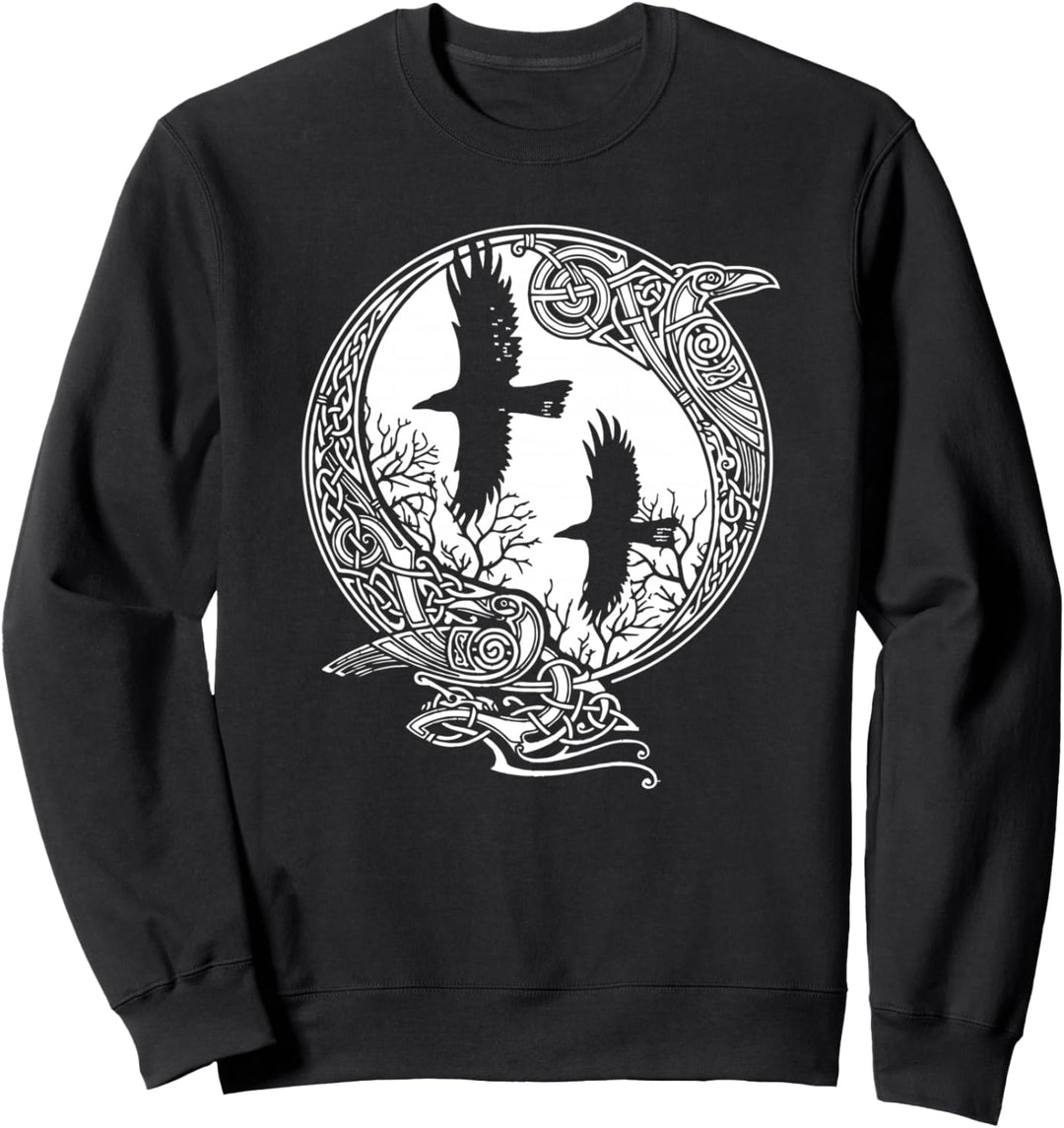 Odins Raben der Nordische Mythologie - Hugin und Munin Sweatshirt