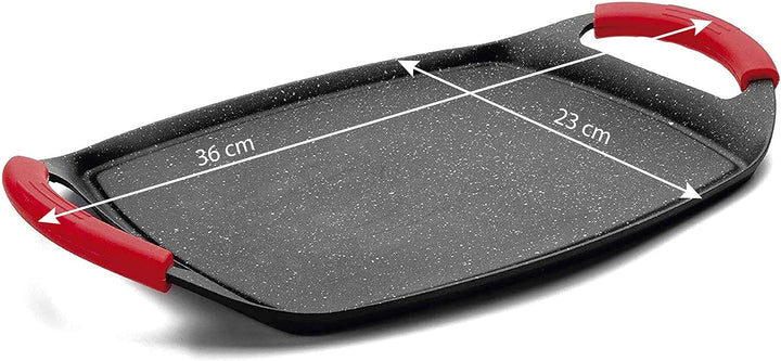 MGE - Grillpfanne mit Glattem Boden - Antihaftbeschichtung - Induktion - 36 x 23 cm, 36 x 23 cm