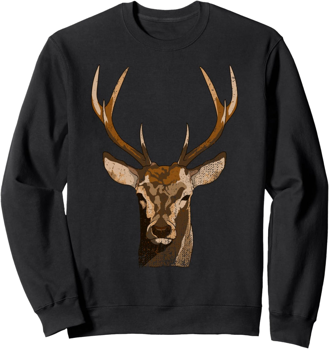 Rehbock Jäger Hirsch Jagd Geweih Sweatshirt