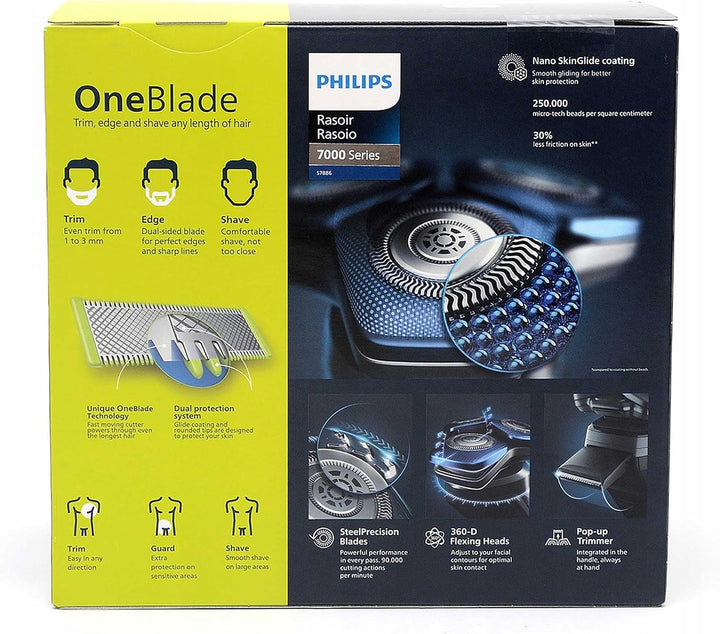 Philips Series 7000 Wet &amp; Dry Shaver incl. Philips OneBlade black