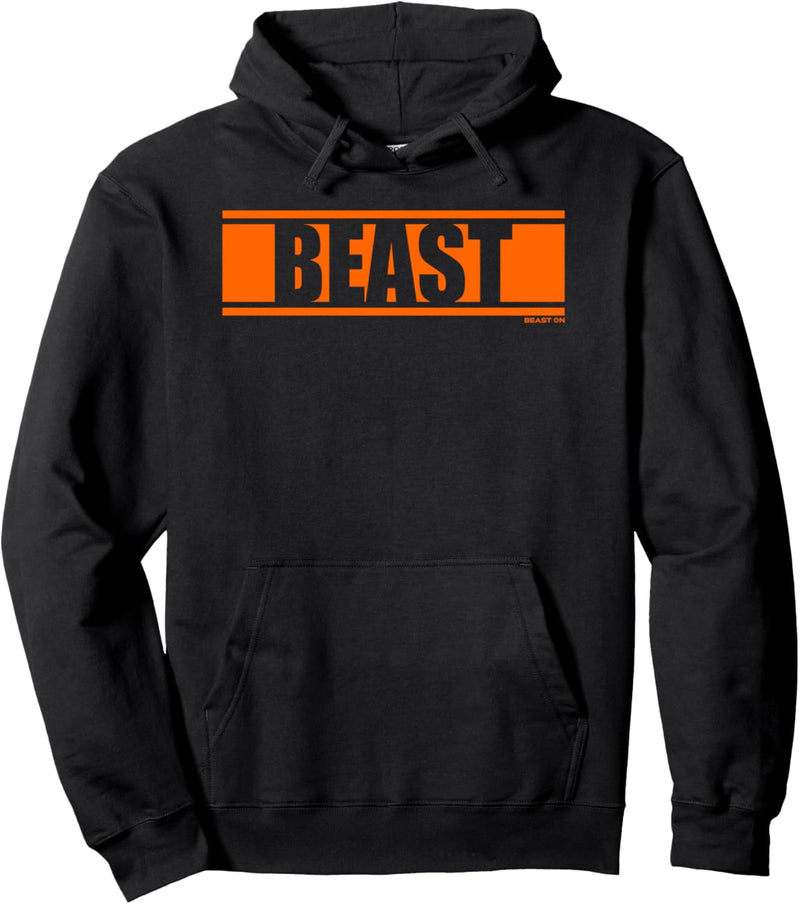 Beast Orange Gym Fitness Workout Gym orangenes Druck Motiv Pullover Hoodie