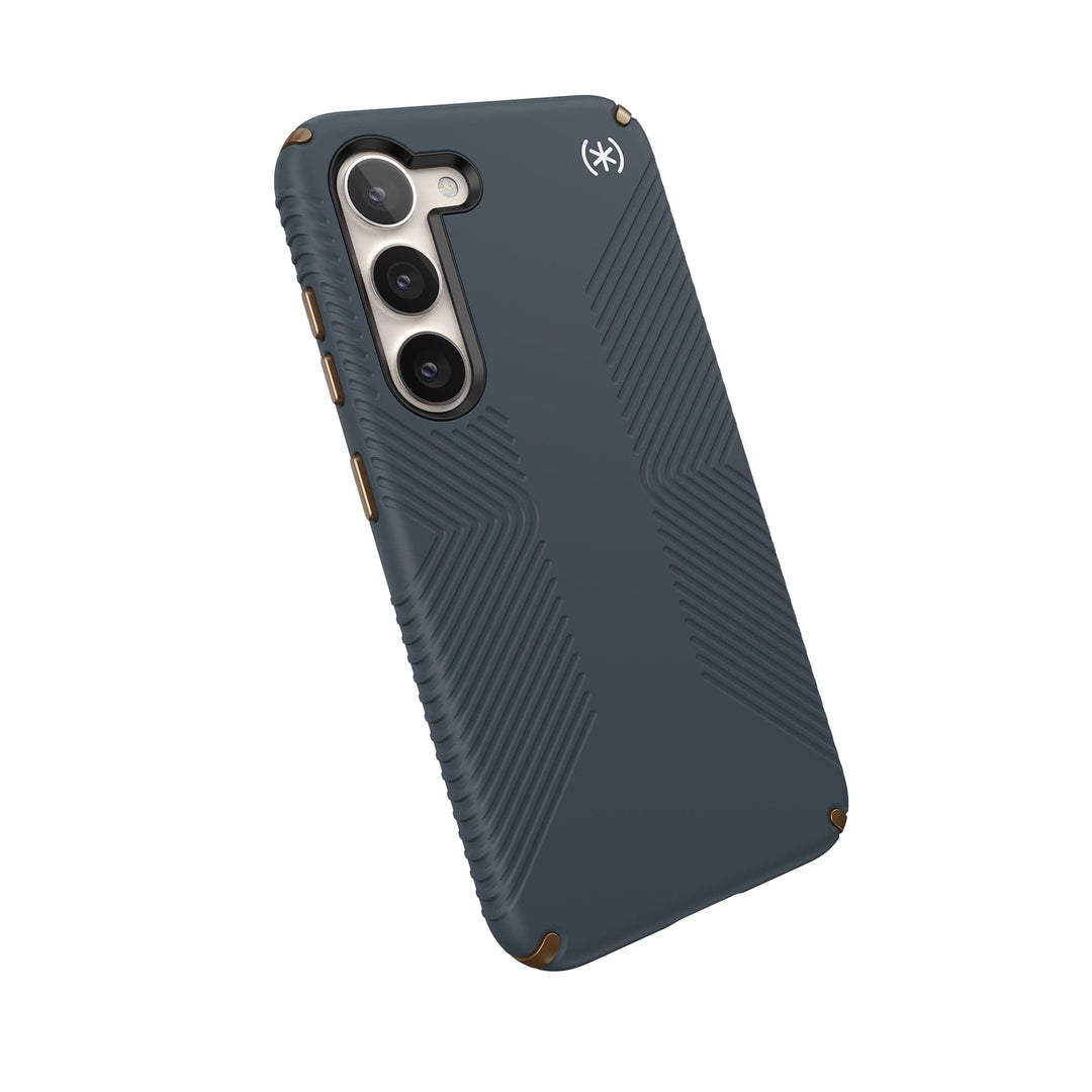 Speck Products Presidio 2 Grip Schutzhülle für Samsung Galaxy S23, Anthrazit/Cool Bronze/Weiss Anthr