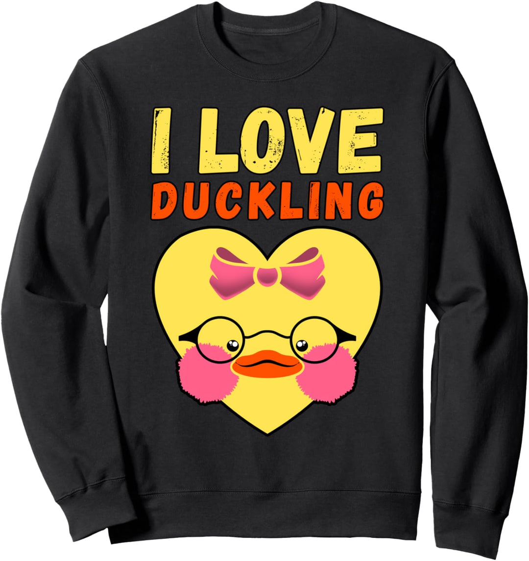 Lalafanfan Ente, Herzform, Ich liebe Entchen Sweatshirt