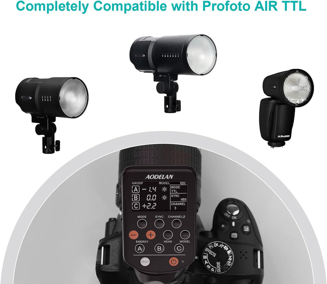 AODELAN TTL kabelloser Blitzauslöser für Canon-Kameras, unterstützt 1/8000s HSS-Funktion, ersetzt Pr