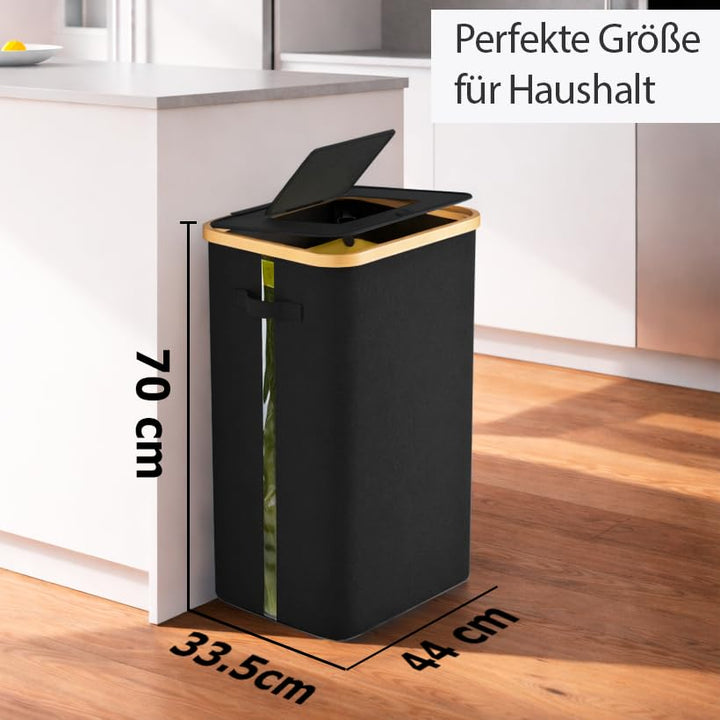 Gelber Sack Ständer Stabil mit Deckel – Mülleimer 70-120L für Gelbe Säcke & Recycling | Praktischer