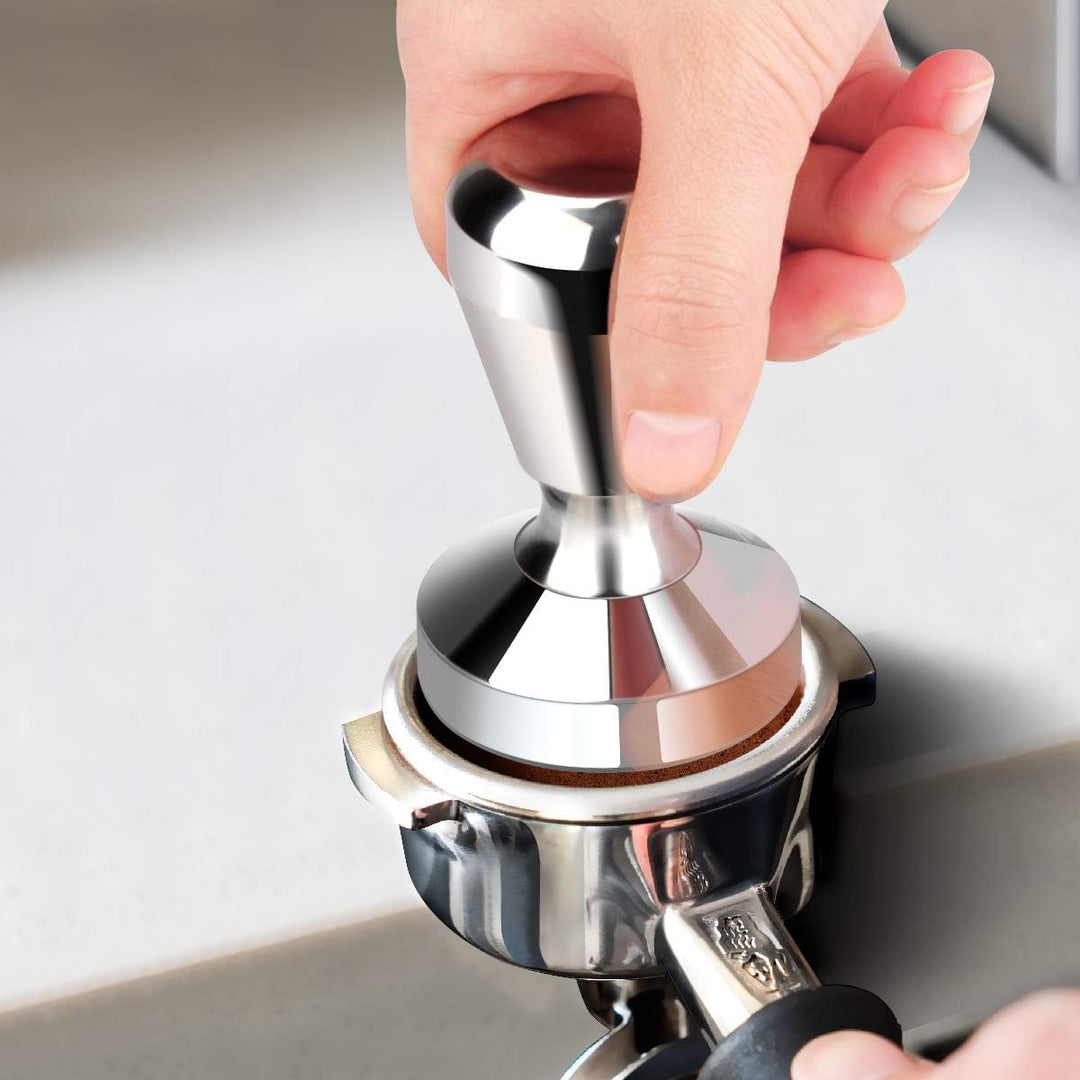 Philorn Kaffees Tampfer 51mm, Espresso-Kaffeestampfer Pulver mit Silikonmatte für Heim- und Büro-Kaf