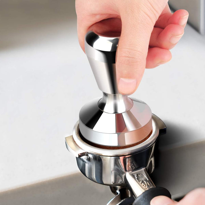 Philorn Kaffees Tampfer 51mm, Espresso-Kaffeestampfer Pulver mit Silikonmatte für Heim- und Büro-Kaf