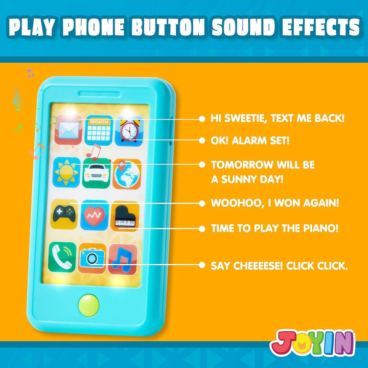 JOYIN Kleinkind Spielen Telefon, blau Spielzeug Telefon Set, Keyfob Schlüssel Spielzeug und Kreditka