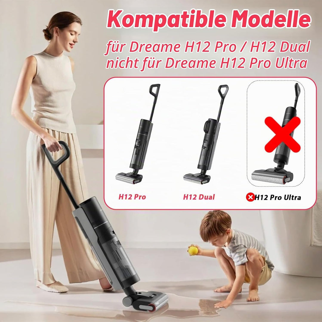 Bürstenrolle Zubehör für Dreame H12 Pro/ H12 Dual/ G10 Pro Nass und Trockensauger, Ersatzteile Zubeh