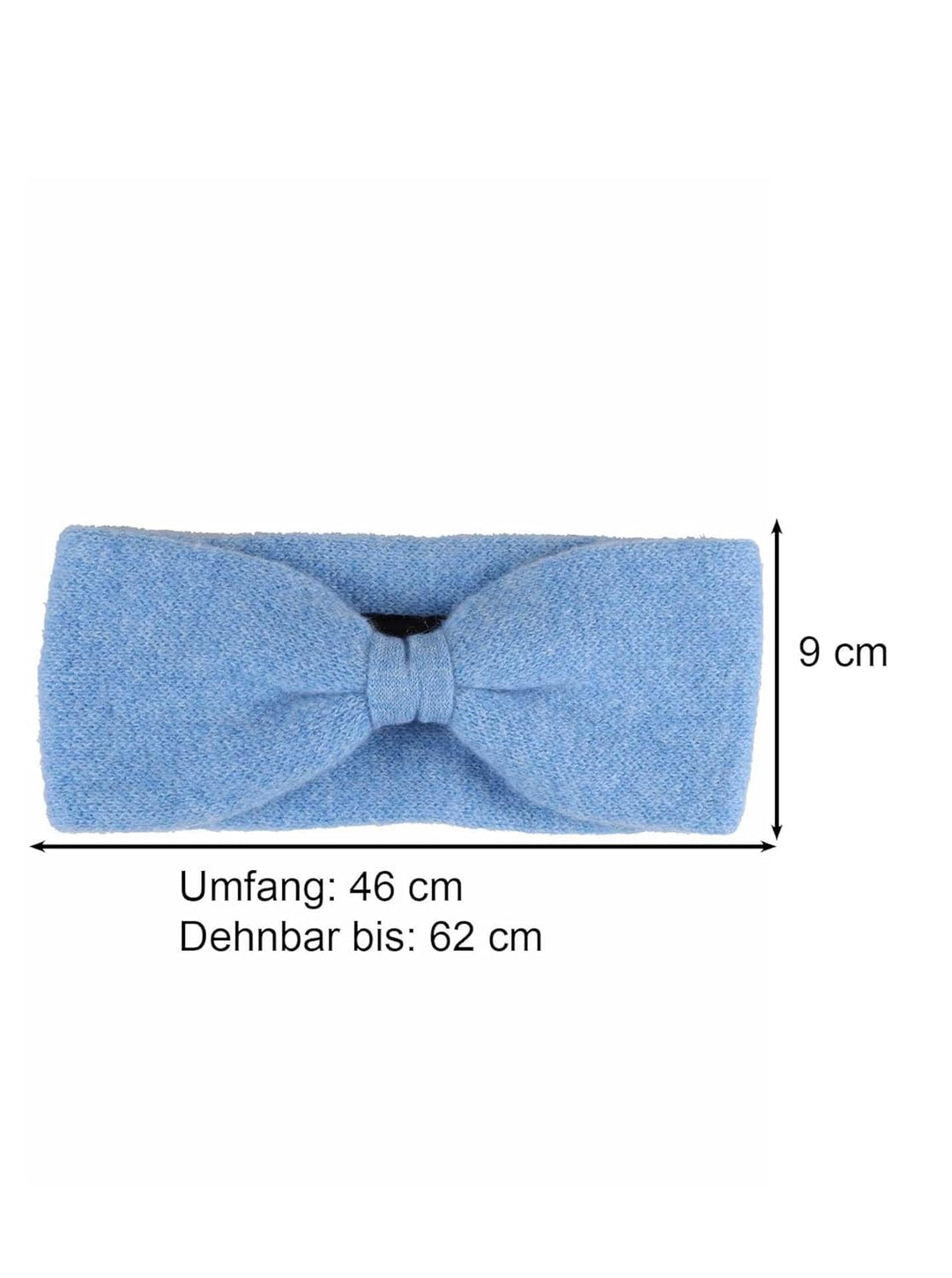 Zwillingsherz Stirnband aus 100% Kaschmir - Hochwertiges Kopfband im Uni Design für Damen Frauen - W