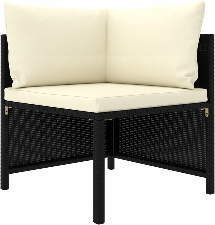Festnight Lounge Sofa 5-TLG. Modular-Mittelsofa Garten-Sofagarnitur mit Auflagen Gartensofa Gartenmö