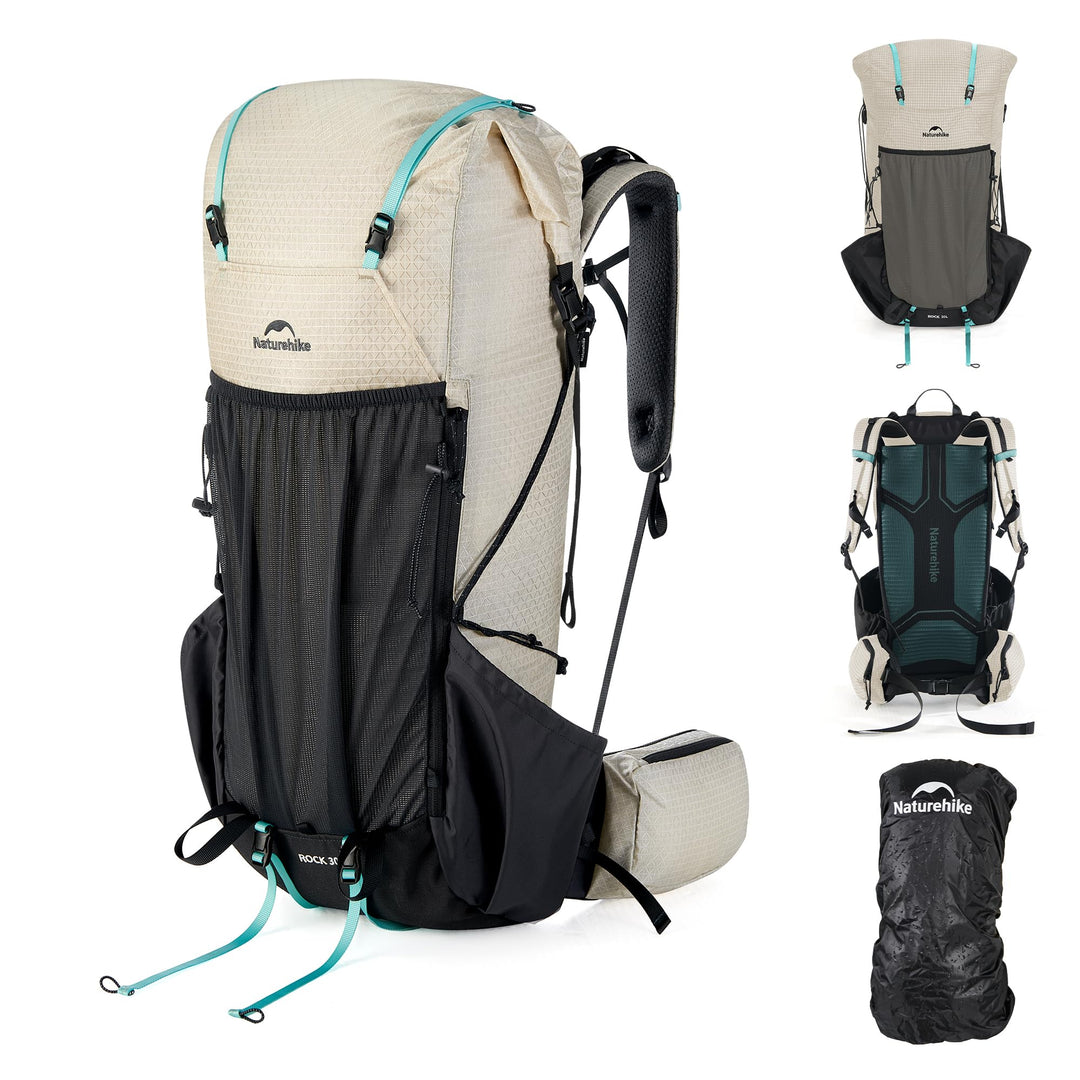 Naturehike Rock 2.0 Upgraded 30L Rucksack Interner Rahmen Wanderrucksack Herren Damen mit Regenhülle