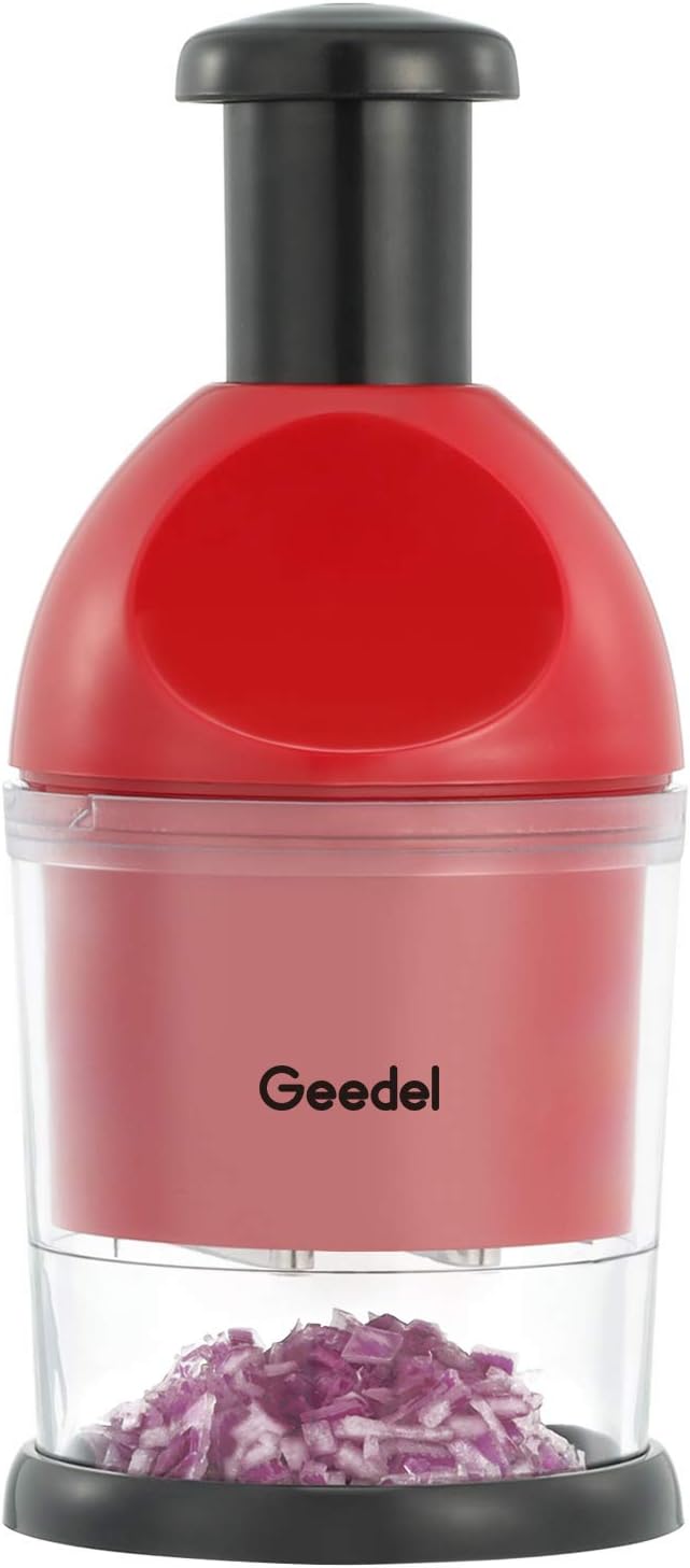 Manuelle Zerkleinerer, Knoblauch Zwiebelschneider Slap Chopper für Küche, Leicht Zu Reinigender Gemü