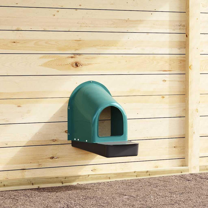 Hühnernistkästen 4 STK Dunkelgrün Kunststoff ABS 37x50x44,5 cm Wandmontiert mit Tablettdeckel und Mo