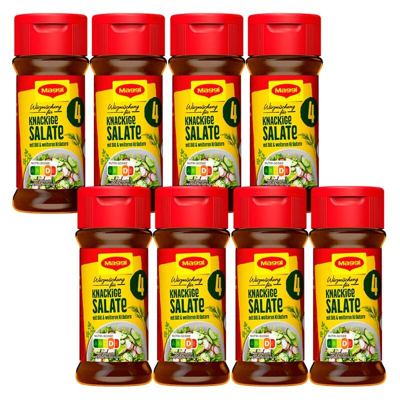 4erPack (4ST x 60G) Maggi Würzmischung Nr. 4 knackige Salate, Nr. 4 knackige Salate