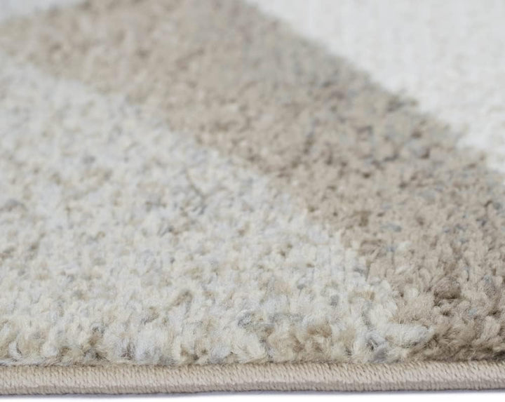 Teppich-Traum Designerteppich Foyer Diele | rechteckig | abstraktes Muster in grau beige, Grösse 240