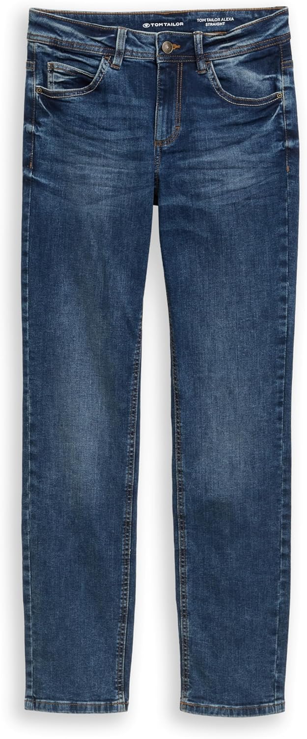 TOM TAILOR Damen Alexa Straight Jeans 26W / 30L 10281 - Mid Stone Wash Denim, 26W / 30L 10281 - Mid