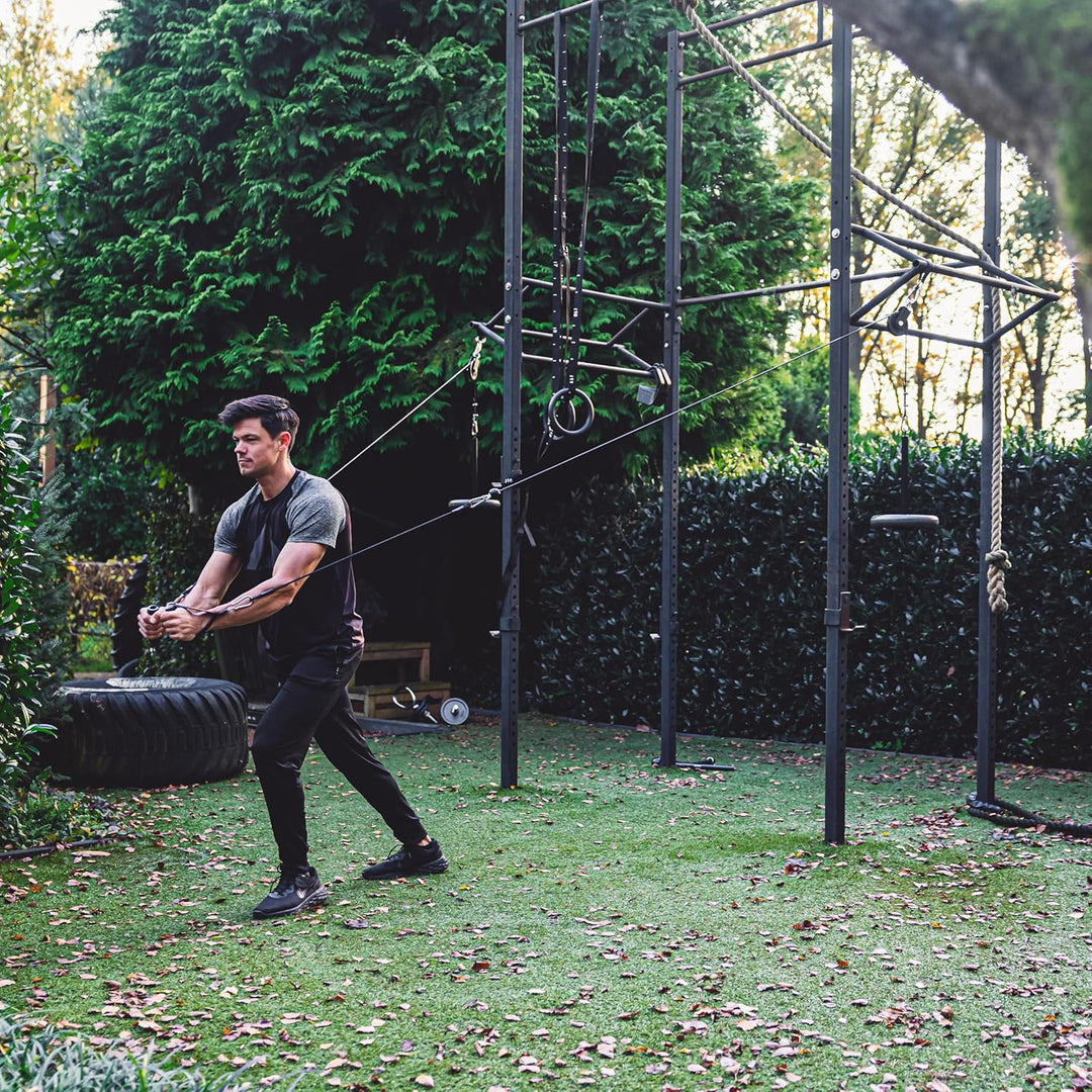 Ruffman Fitness Latzug - Gym Kabelzug Unterarmtrainer - Krafttraining Trizeps Seil Gewicht Fitnessge