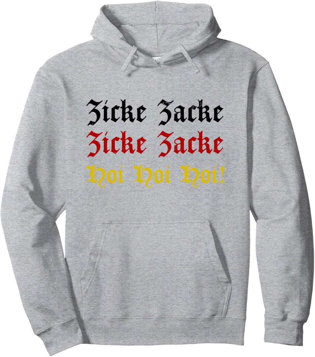 Zicke Zacke Hoi Hoi Hoi Witziges Oktoberfest Deutsche Flagge Bier Pullover Hoodie