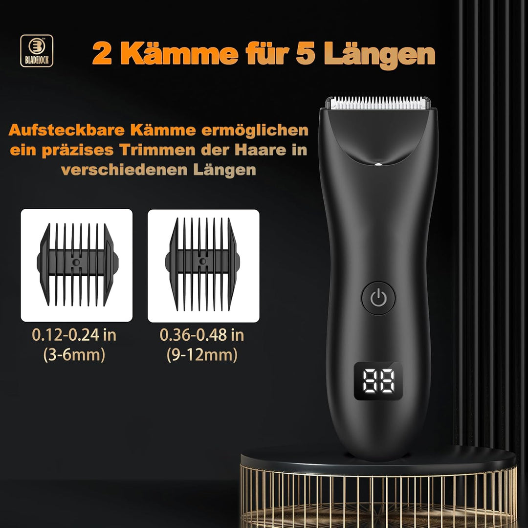 Intimrasierer Mann, Körperhaartrimmer für Herren, Elektrischer Rasierer Ballschneider mit Keramikkli