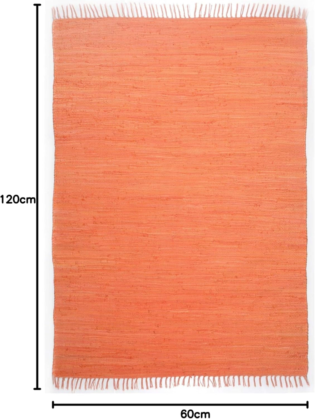 Theko | Dhurry Teppich aus 100% Baumwolle Flachgewebe Teppich Happy Cotton | handgewebt | Farbe: Ter