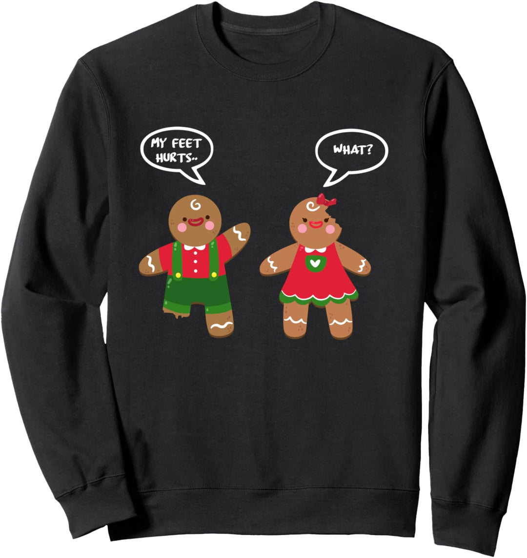Lustige rohe Weihnachten Humor Lebkuchen Puns Weihnachts Sweatshirt