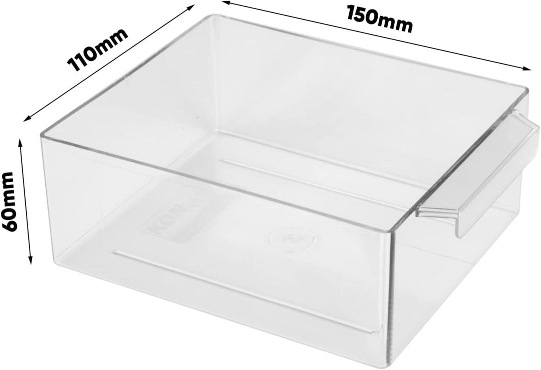 Aufbewahrungsbox mit Schubfächern Sortimentskasten - 12 Stück Transparent Schubladen - 690 x 155 x 1