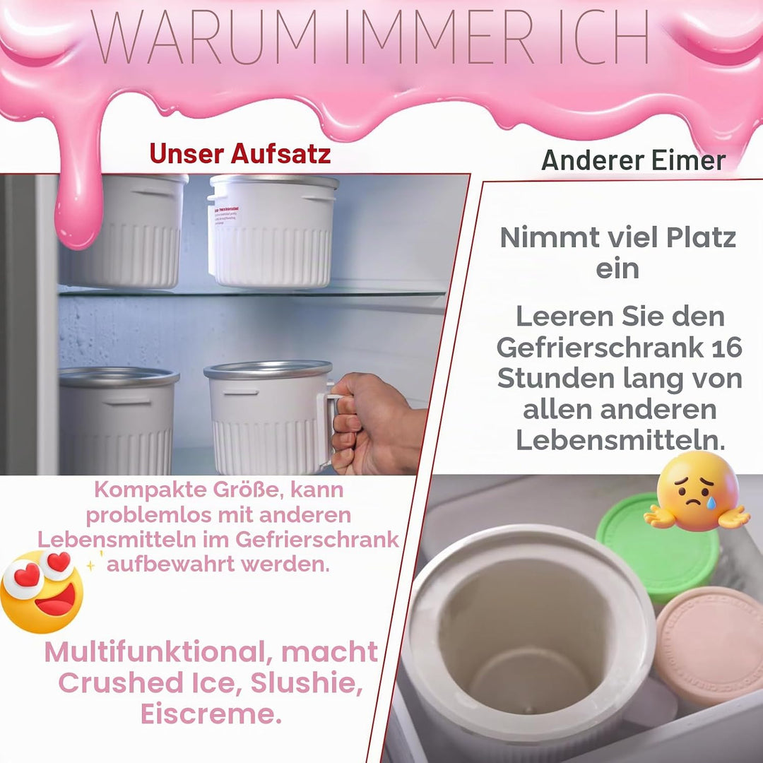 Aufsatz für Rasiereis und 2 Stück Eismaschinen-Aufsatz-Set, passend for KitchenAid Standmixer, BPA-f