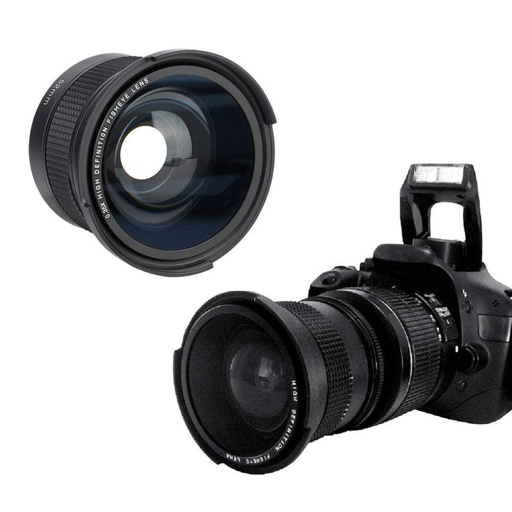 52mm Fisheye Objektiv, Universal 0,35x Weitwinkelkameraobjektiv mit Deckeln für/für/für/für Minolta/