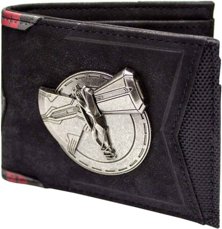 Endgame Avengers Thor Stormbreaker Hammer Geldbörse/Geldbeutel Bi-Fold ID- & Kartenhalter, Schwarz