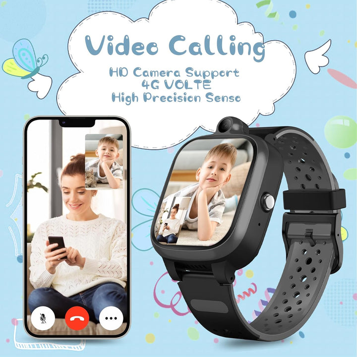 4G Smartwatch Kinder mit GPS und Telefon, Touchscreen Smart Watch Kinder mit WiFi, Videoanruf, Kamer