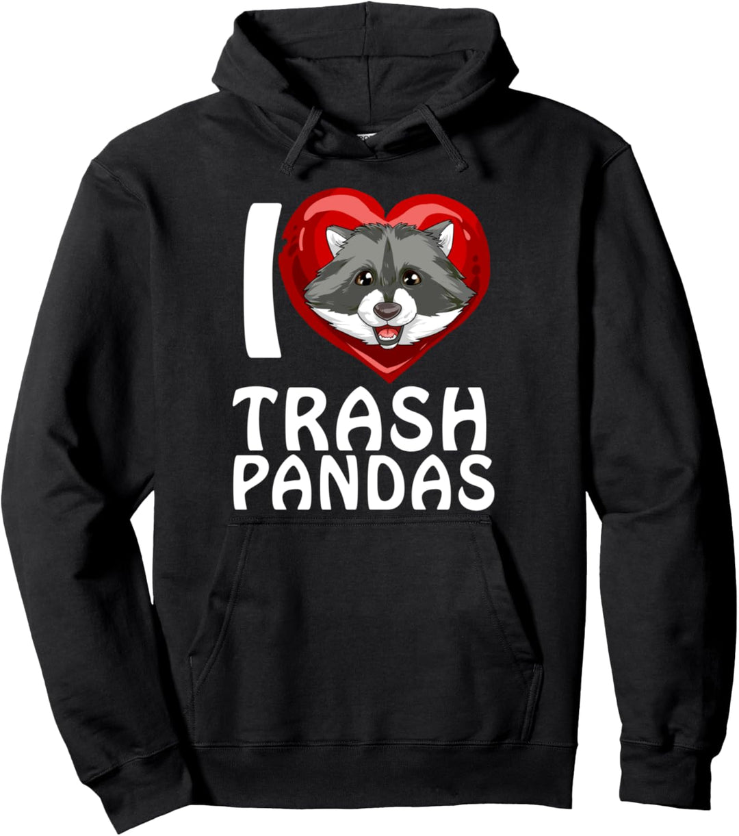 Waschbär Liebe Trash Pandas Pullover Hoodie