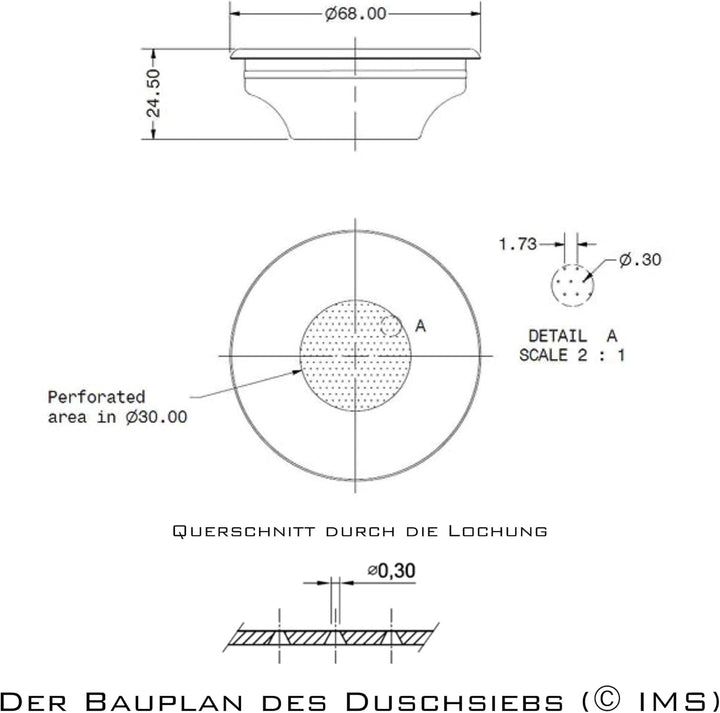 IMS B681TH24.5E | B68 1TH 24.5 E | Competition Präzisions-Filterkorb für 68 mm Siebträger | 6–9 gr.
